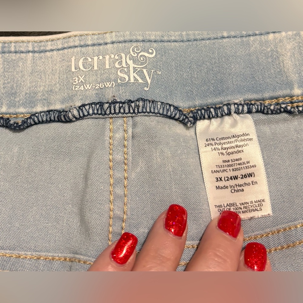 🩵 Terra & Sky 3X Light Blue Jeggings - Picture 8 of 10